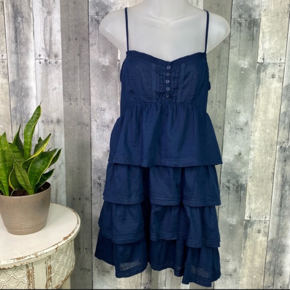 Aeropostale Deep Blue Ruffle Dress Medium